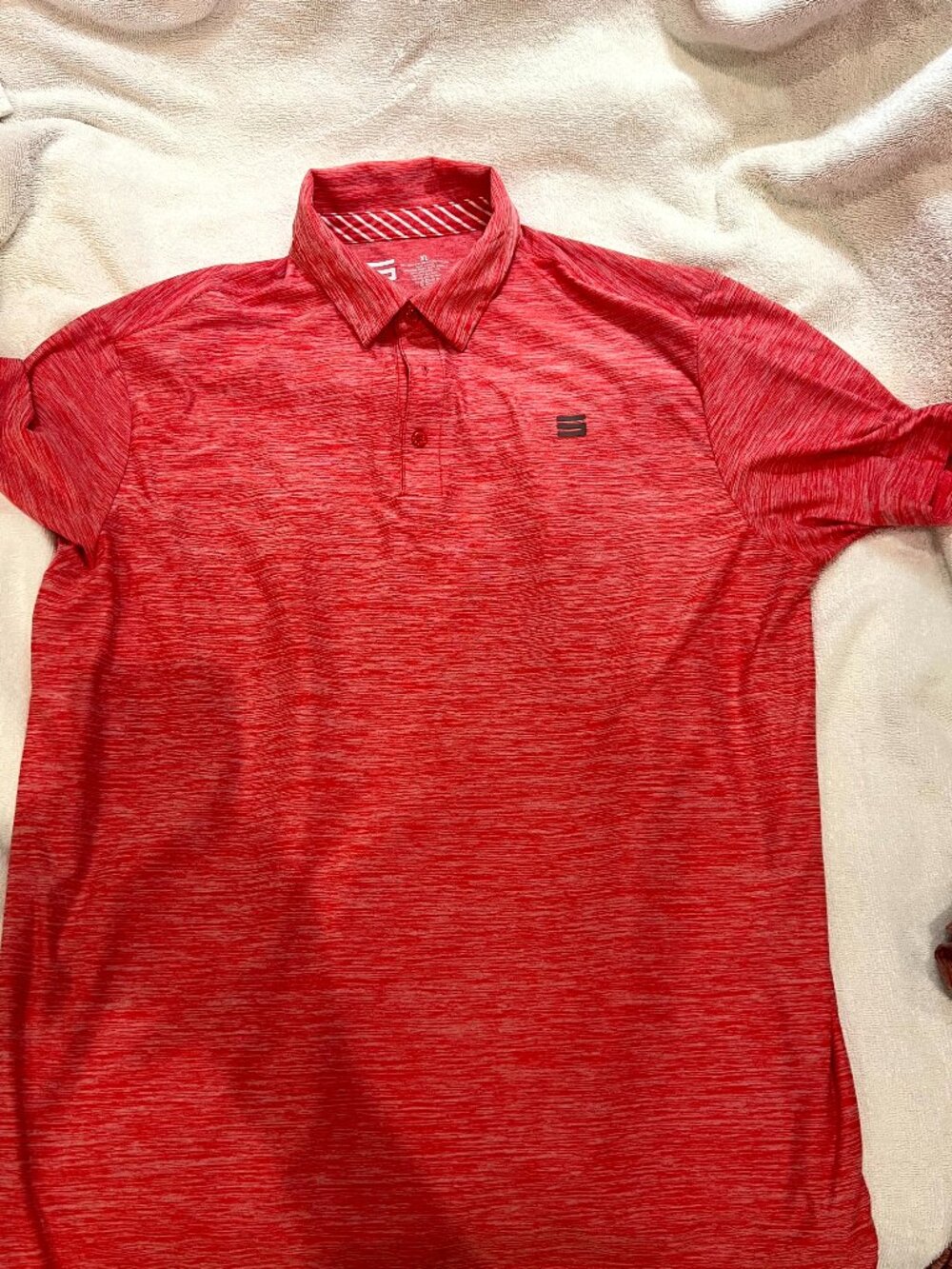 Three Sixty Six Golf Polo - Heathered Red